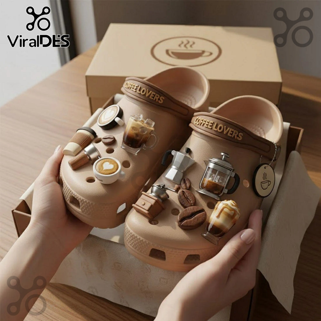 Coffee Lovers Premium Crocs Clogs With Charms