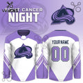 Colorado Avalanche Hockey Fights Cancer Purple Jersey Limited Edition
