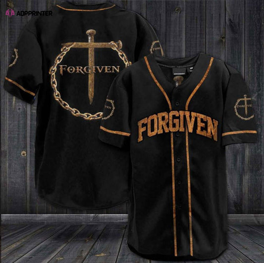 Colorful God Forgiven Baseball Jersey - Adult Unisex - S to 5XL Sizes - Aopprinter