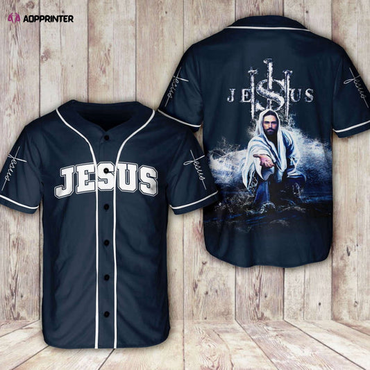 Colorful Jesus Hand Storm Baseball Jersey Adult Unisex S-5XL Full Size