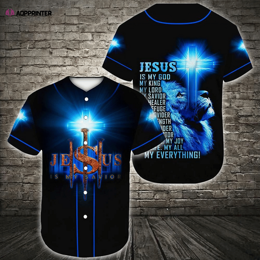 Colorful Jesus Is My Savior Baseball Jersey Adult Unisex S-5XL Full Size - Aopprinter