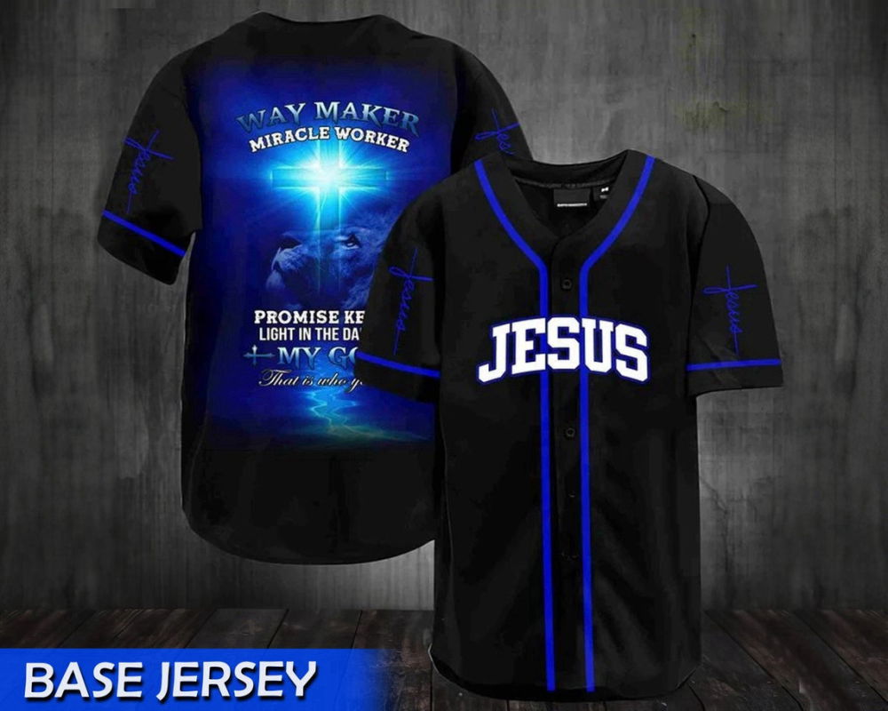 Colorful Jesus My God Baseball Jersey Adult Unisex S-5XL Full Size Way Maker QT206140Td - Aopprinter