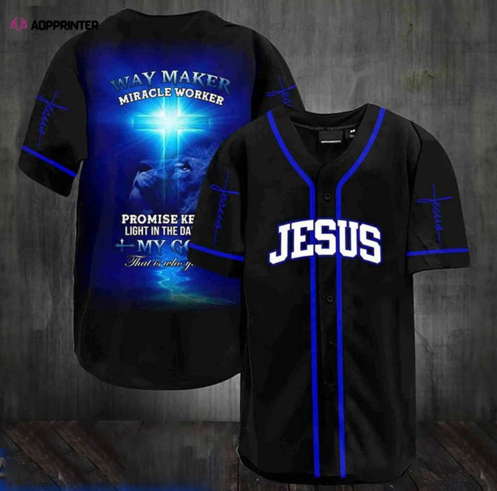 Colorful Jesus My God Baseball Jersey Adult Unisex S-5XL Full Size Way Maker QT206140Td - Aopprinter
