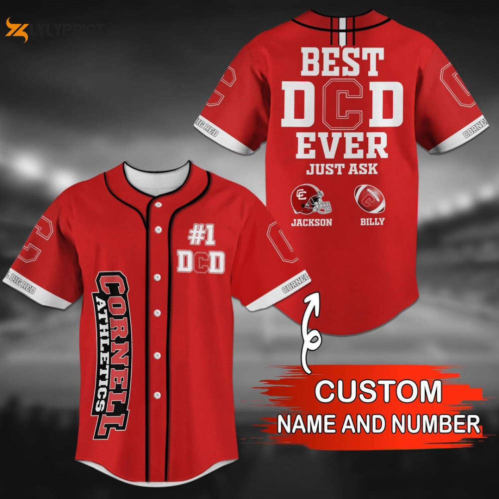 Cornell Big Red Personalized Baseball Jersey Fan Gifts - lylyprint.com