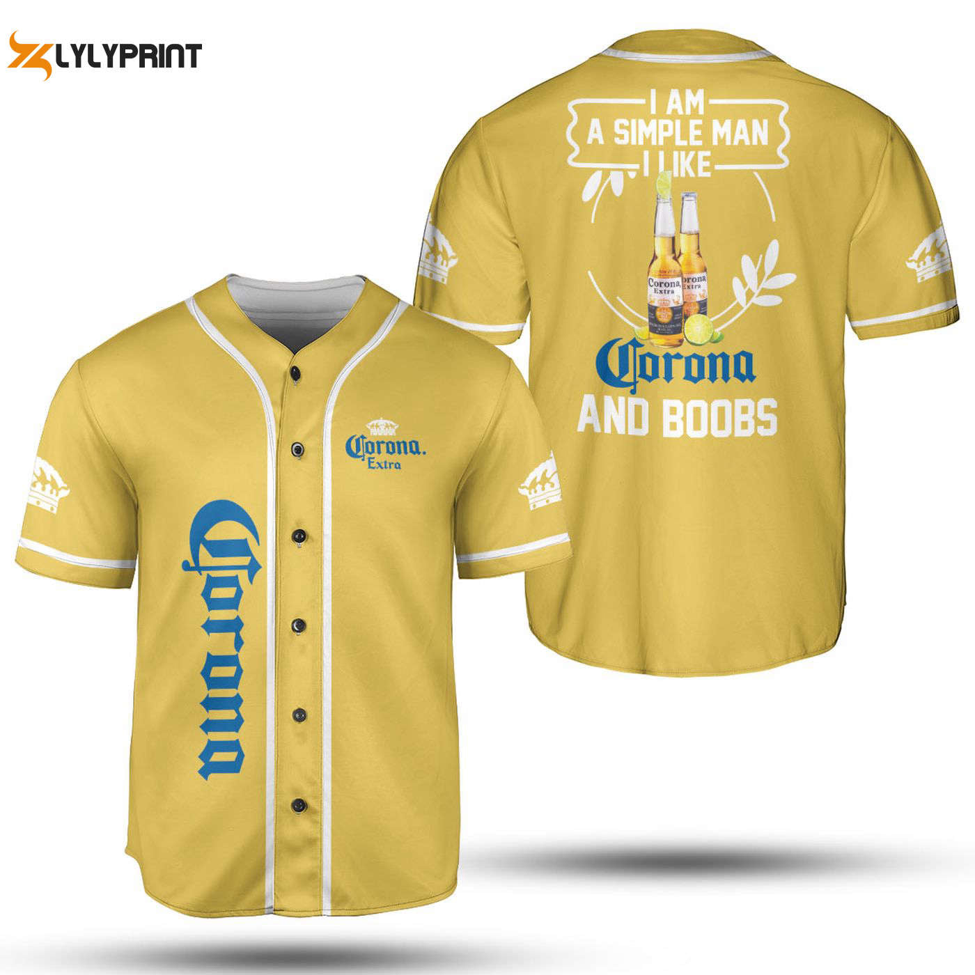 Corona Beer Baseball Jersey - Official MLB Collection for Baseball Fans - Gift for Men Women - lylyprint.com
