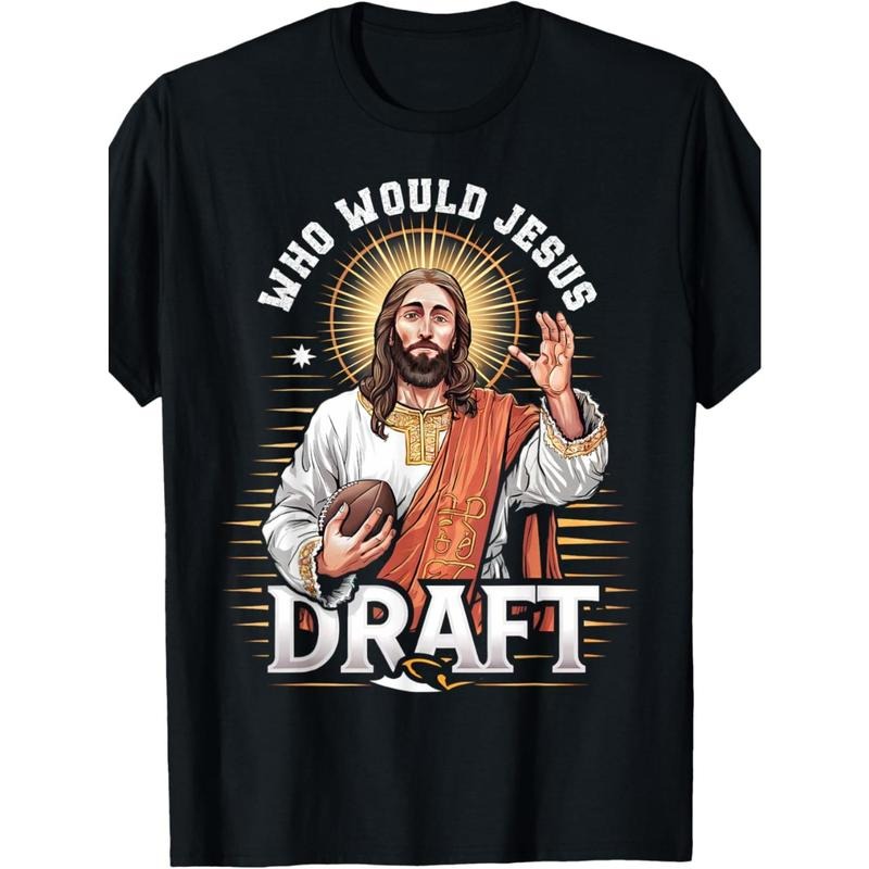 cotton T-shirt, follow the faith, niche design printing, high-quality breathable material, casual everything Made in USA