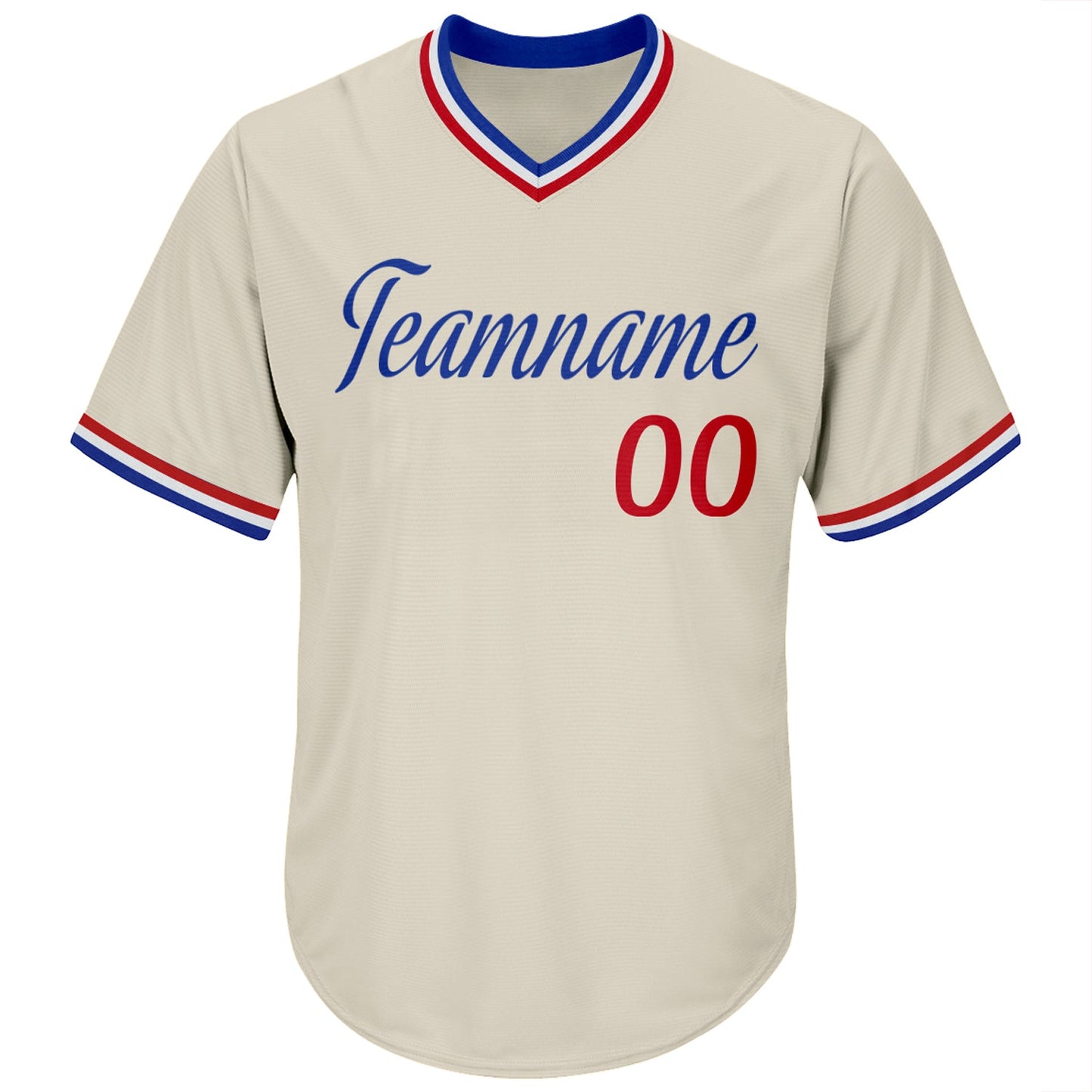 Custom Cream Red-Royal Authentic Throwback Rib-Knit Baseball Jersey Shirt Hoodie, Sweatshirt | WearSparks.com (Image 2)