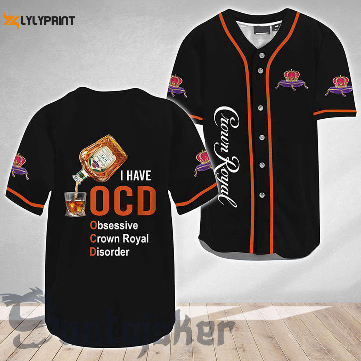 Crown Royal I Have Ocd Baseball Jersey - Gift for Men Women - Gift for Men Women - lylyprint.com