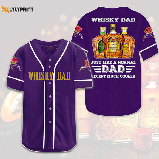 Crown Royal Whisky Dad All Over Print 3D Unisex Baseball Jersey - lylyprint.com