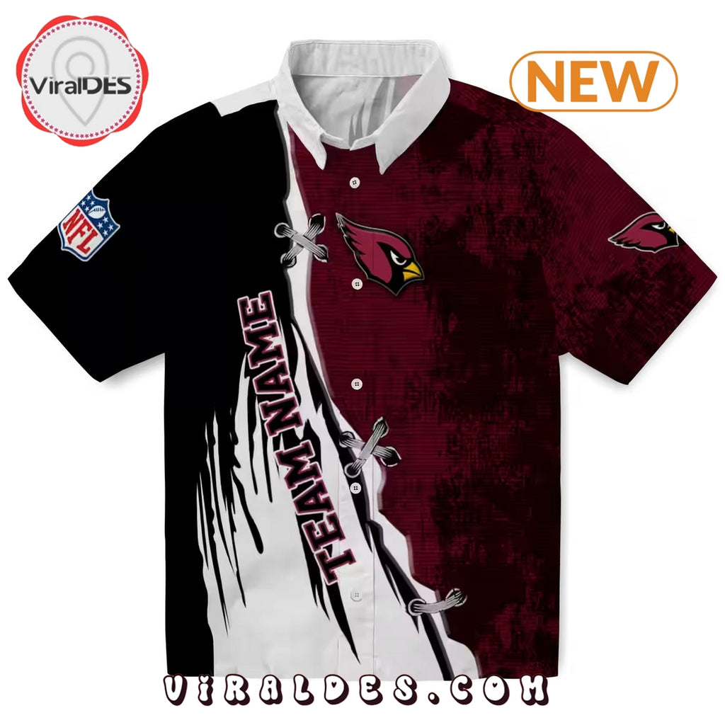 Custom Arizona Cardinals Edgy Streaks Hawaiian Shirt