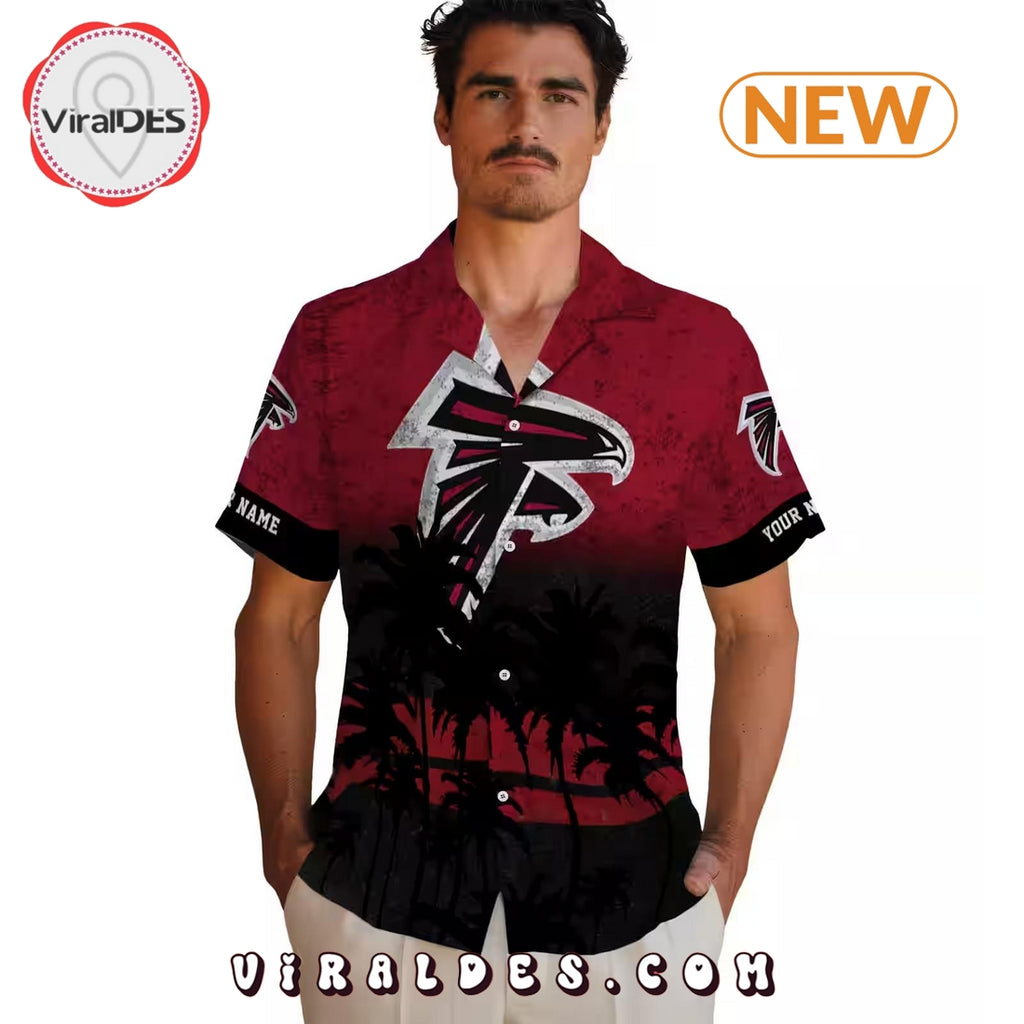 Custom Atlanta Falcons Sunset Style Hawaiian Shirt