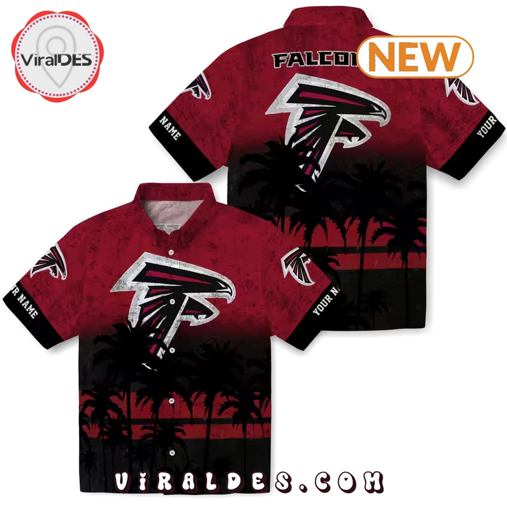 Custom Atlanta Falcons Sunset Style Hawaiian Shirt
