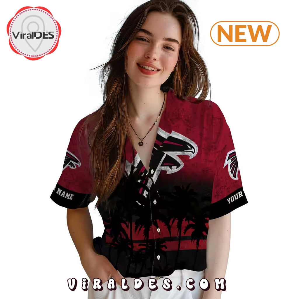 Custom Atlanta Falcons Sunset Style Hawaiian Shirt