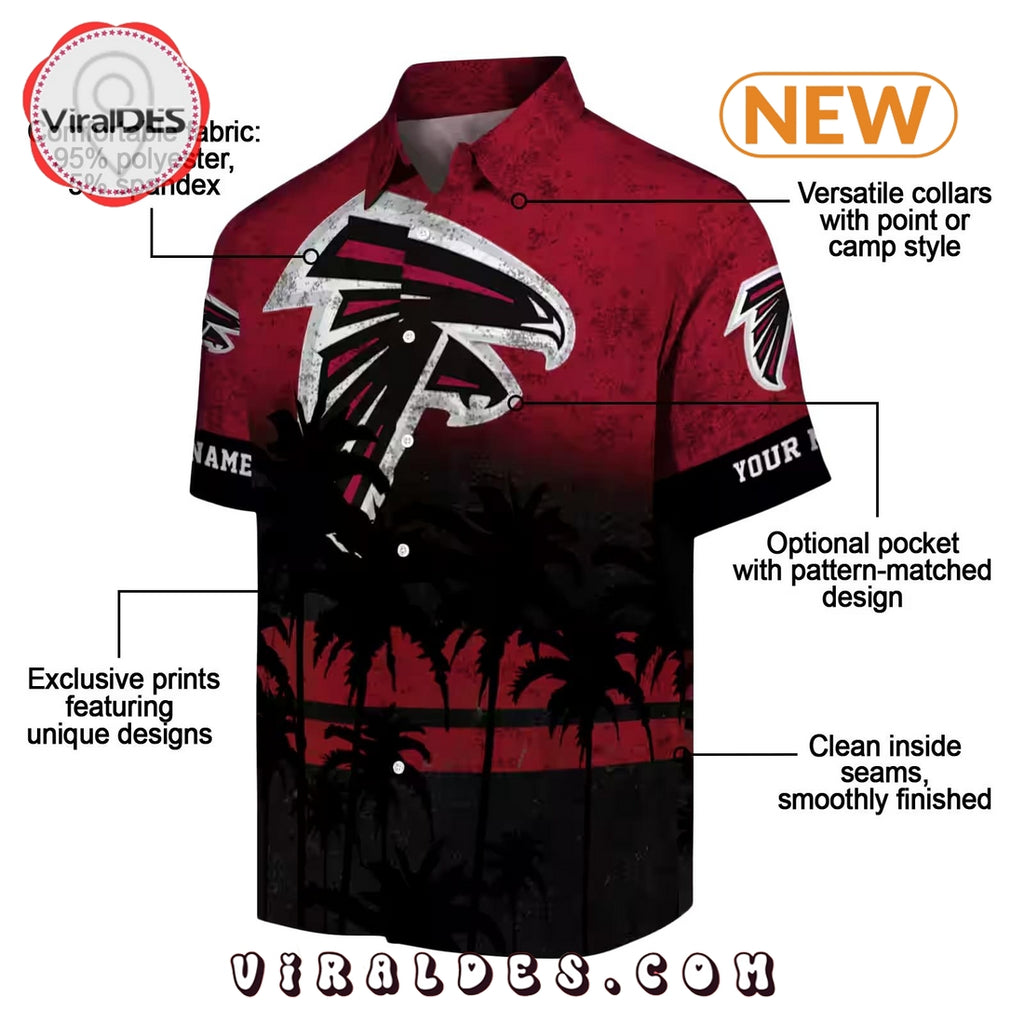 Custom Atlanta Falcons Sunset Style Hawaiian Shirt