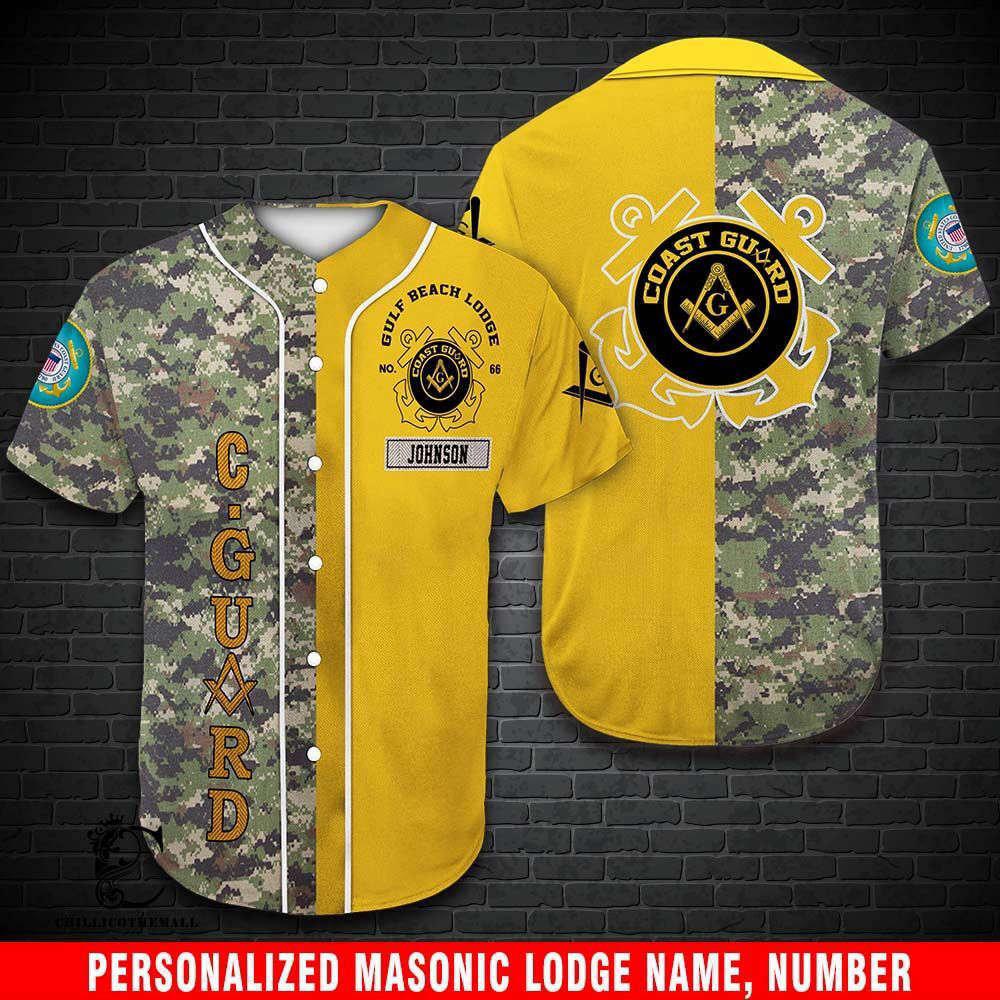 Custom Coast Guard Freemasonry Baseball Jersey – Personalized & Stylish - Aopprinter T-Shirts, Hoodie, Sweatshirt (Image 2)