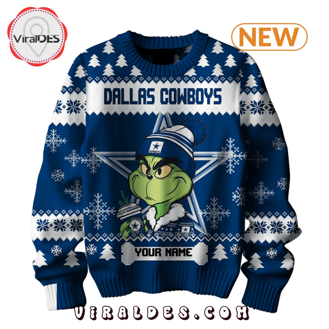 Custom Dallas Cowboys 2024 Christmas Ugly Sweater