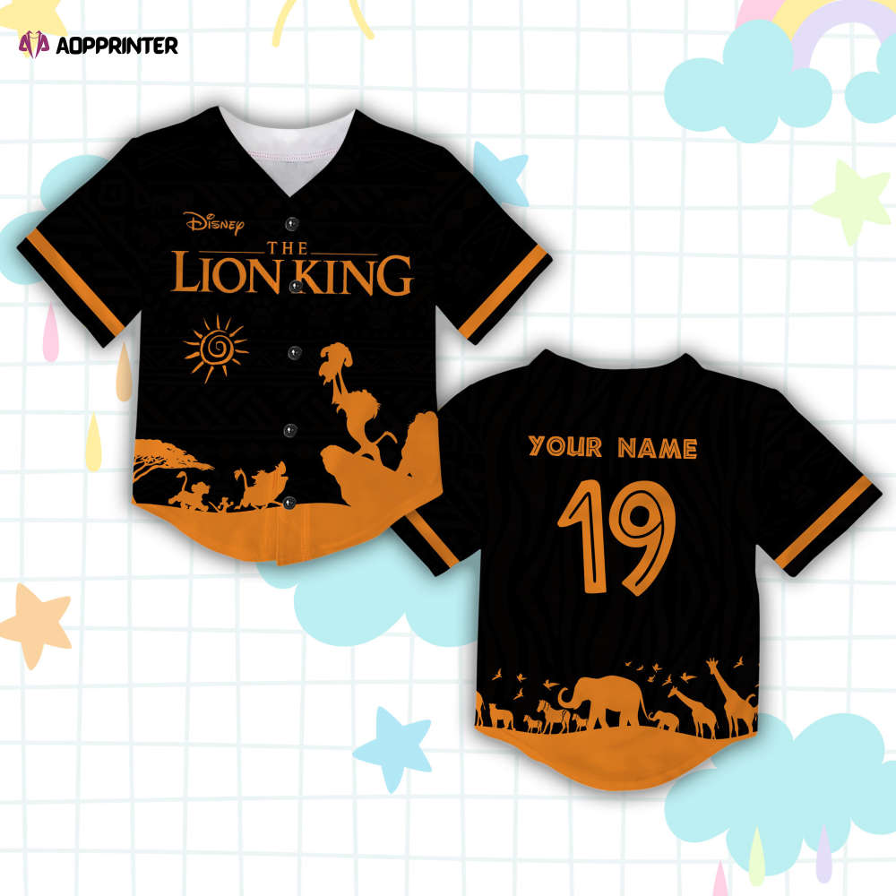 Custom Ddisney Llion King Game Day Baseball Jersey Ddisney Llion King Simba Baseball Outfit Gift For Baseball... (Image 1)