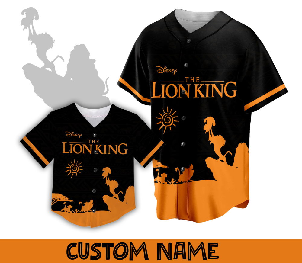Custom Ddisney Llion King Game Day Baseball Jersey Ddisney Llion King Simba Baseball Outfit Gift For Baseball... (Image 2)