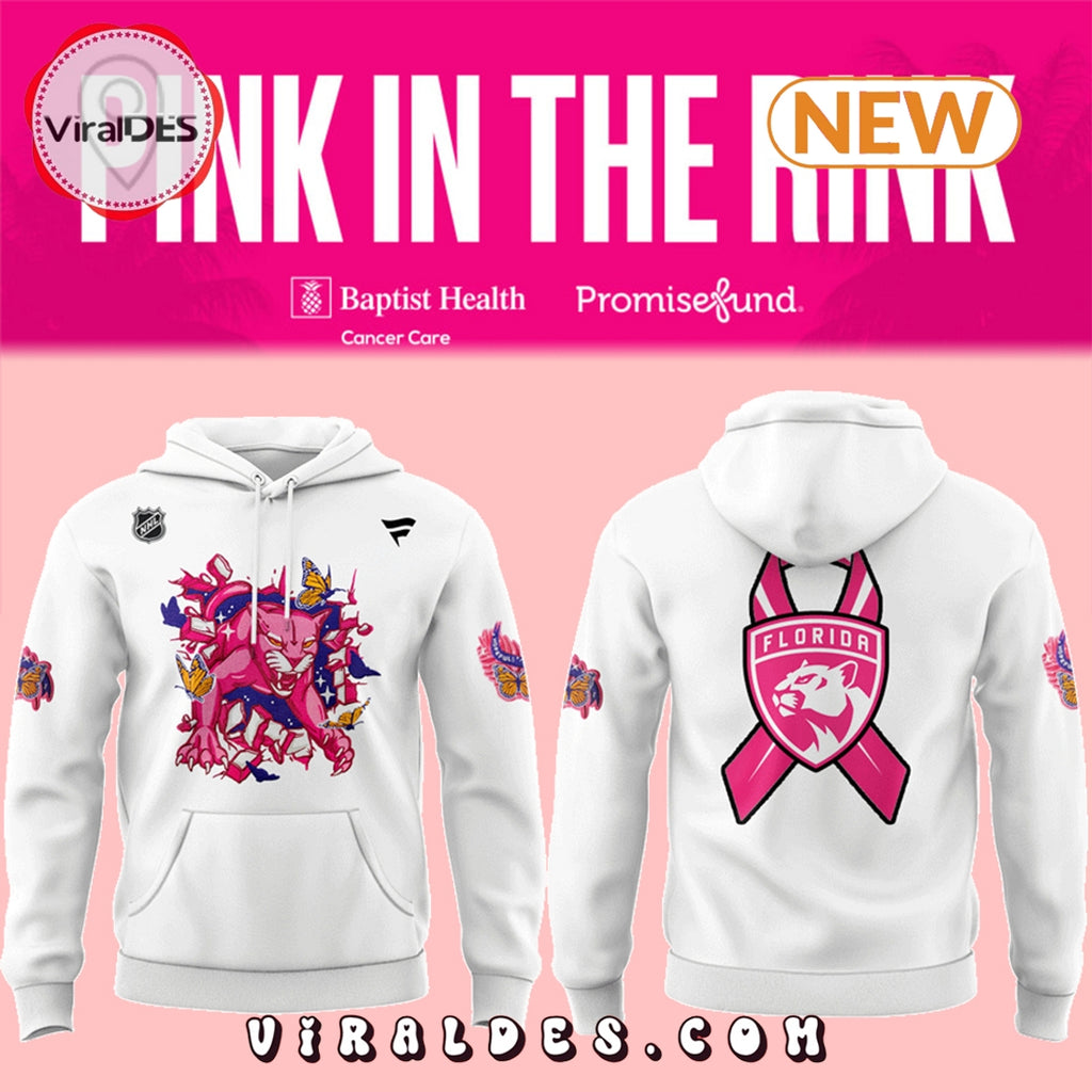 Custom Florida Panthers Pink In the Rink Hoodie, Jogger, Cap