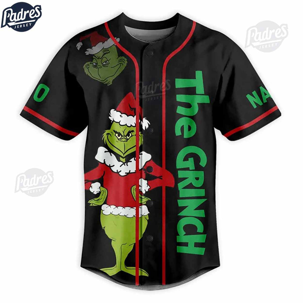 Custom Grinch Christmas Baseball Jersey - Bafud T-Shirts, Hoodie, Sweatshirt | WearSparks.com (Image 2)