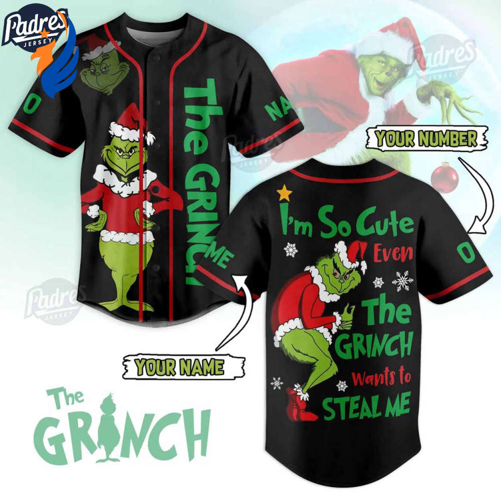 Custom Grinch Christmas Baseball Jersey - Bafud T-Shirts, Hoodie, Sweatshirt | WearSparks.com (Image 1)