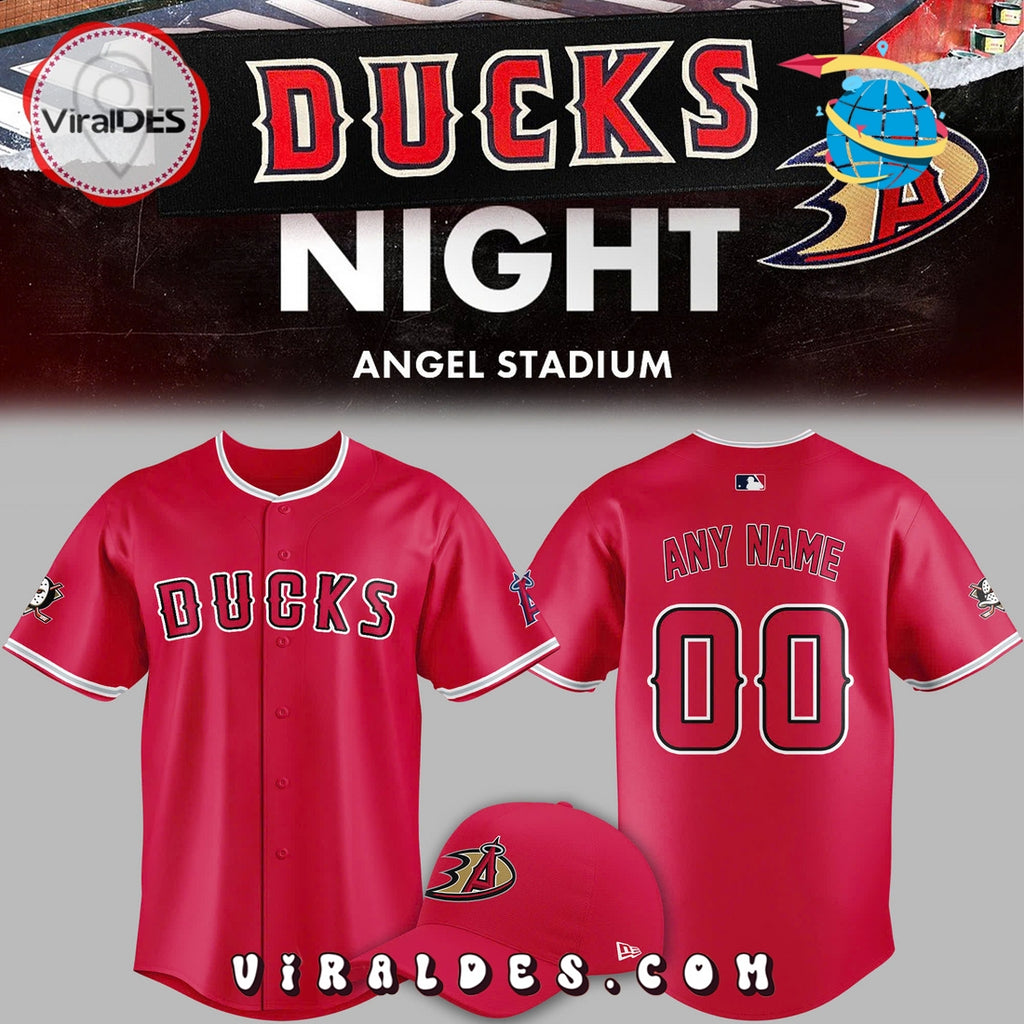 Custom LA Angels Ducks Night Limited Edition Jersey
