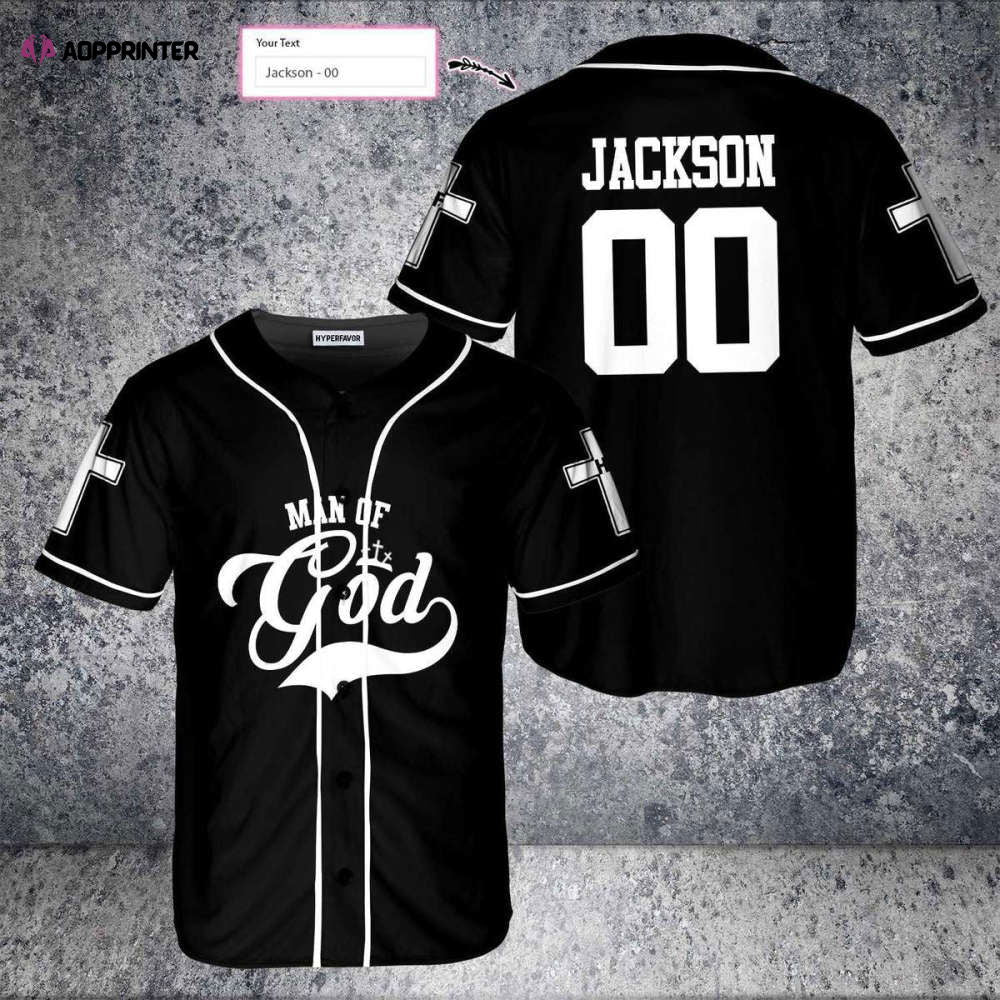 Custom Man Of God Baseball Jersey | Colorful | Adult Unisex | S - 5XL Full Size - Aopprinter