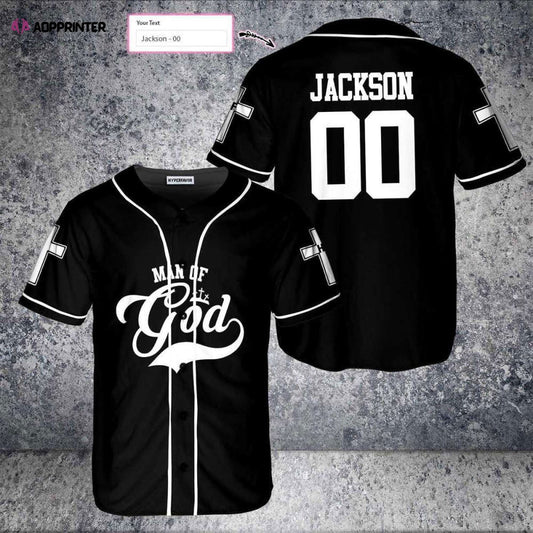 Custom Man Of God Baseball Jersey | Colorful | Adult Unisex | S - 5XL Full Size - Aopprinter