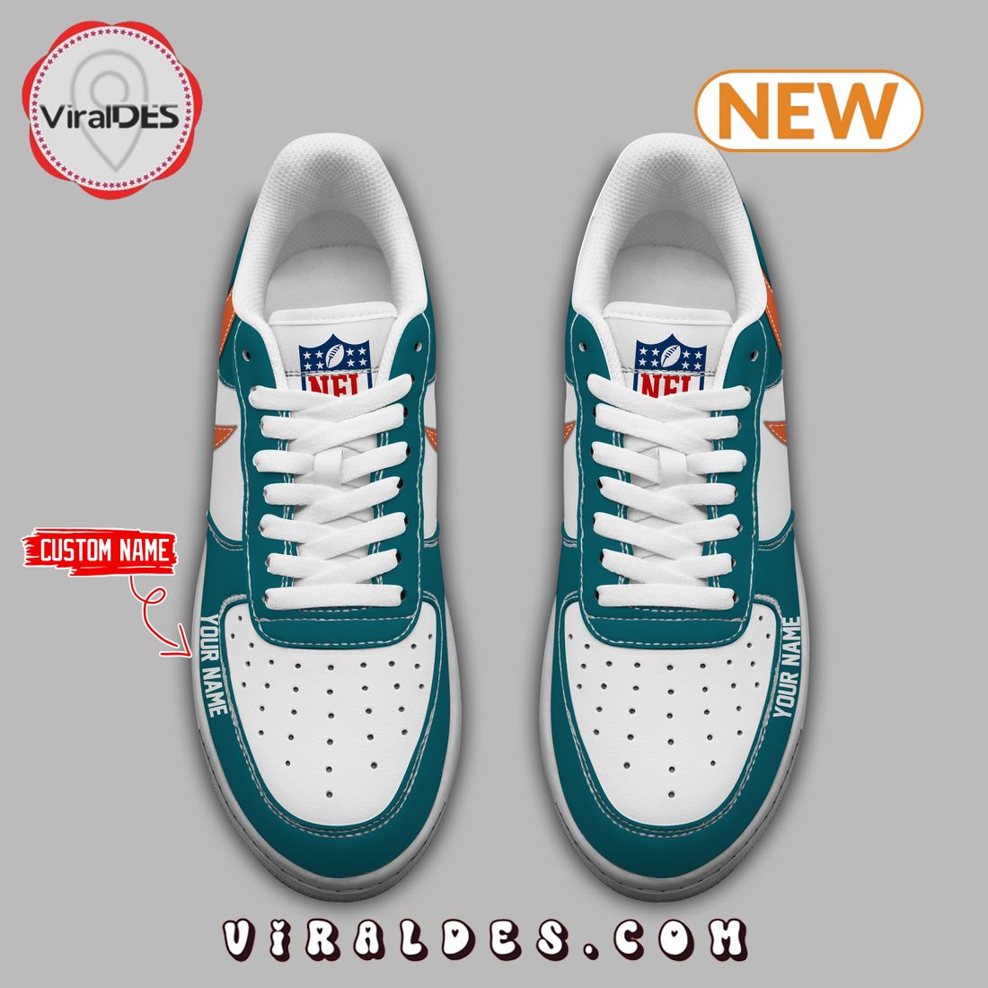Custom Miami Dolphins Throwback 2024 Air Force 1