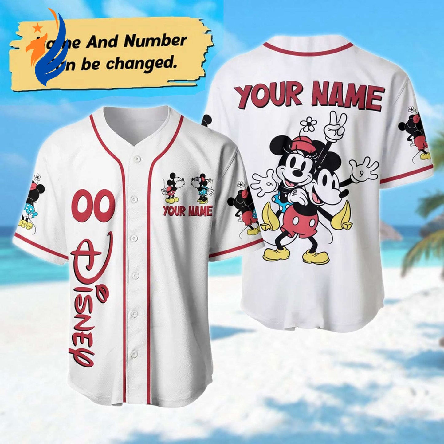 Custom Mickey Minnie Mouse Baseball & Basketball Jerseys: Funny Couple Shirts for Magic Kingdom - Bafud