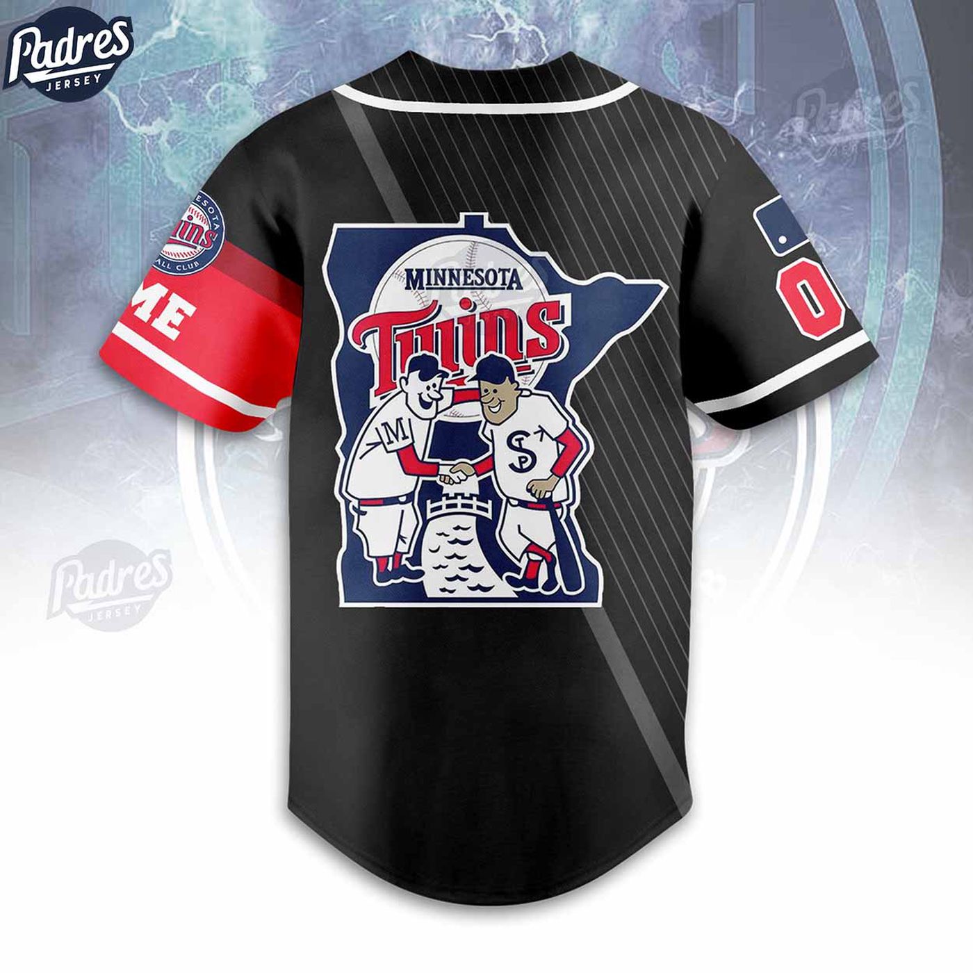 Show Your Team Spirit with Custom Minnesota Twins Black Baseball Jersey - MLB Fan Gear - Gift for Men Women -... (Image 3)