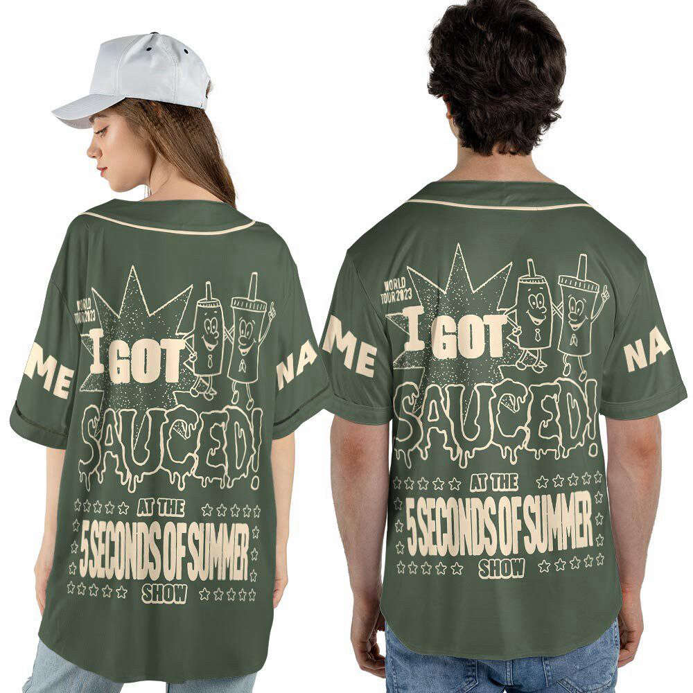 Custom Name 5 Seconds of Summer Baseball Jersey, 5S0S Tour Shirt - lylyprint.com