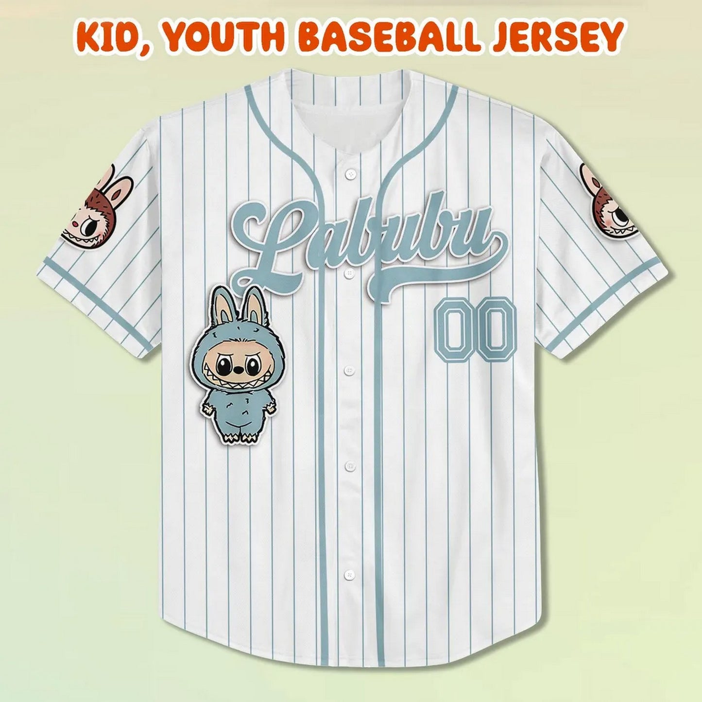 Custom Name And Number Labubu Blue Baseball Jersey T-Shirts, Hoodie, Sweatshirt | WearSparks.com (Image 3)