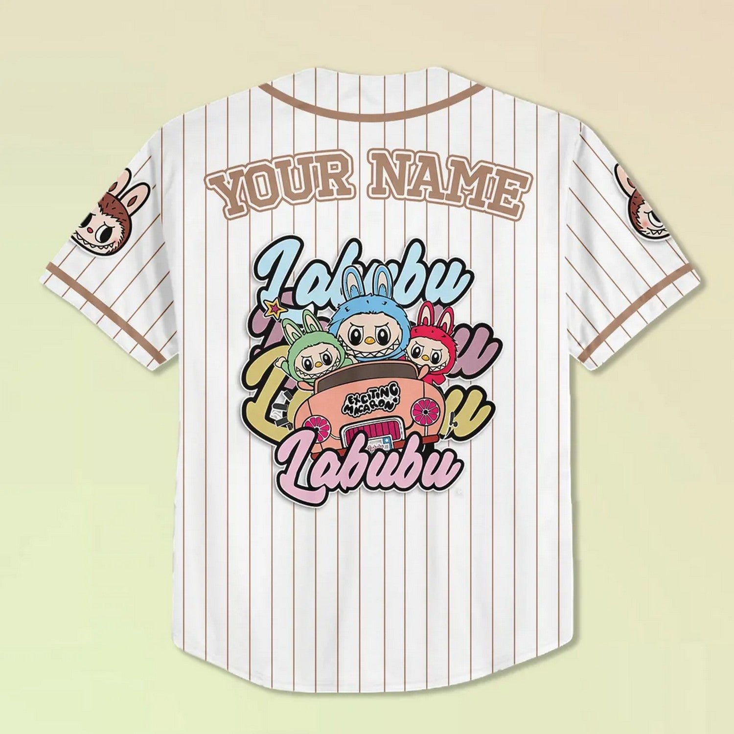 Custom Name And Number Labubu White Baseball Jersey T-Shirts, Hoodie, Sweatshirt | WearSparks.com (Image 4)