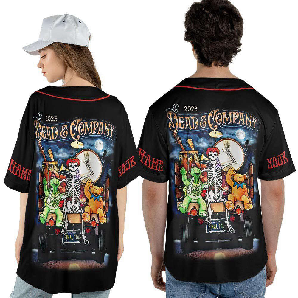 Custom Name Dead Co 2023 The Final Tour Truck Music Baseball Jersey, - lylyprint.com