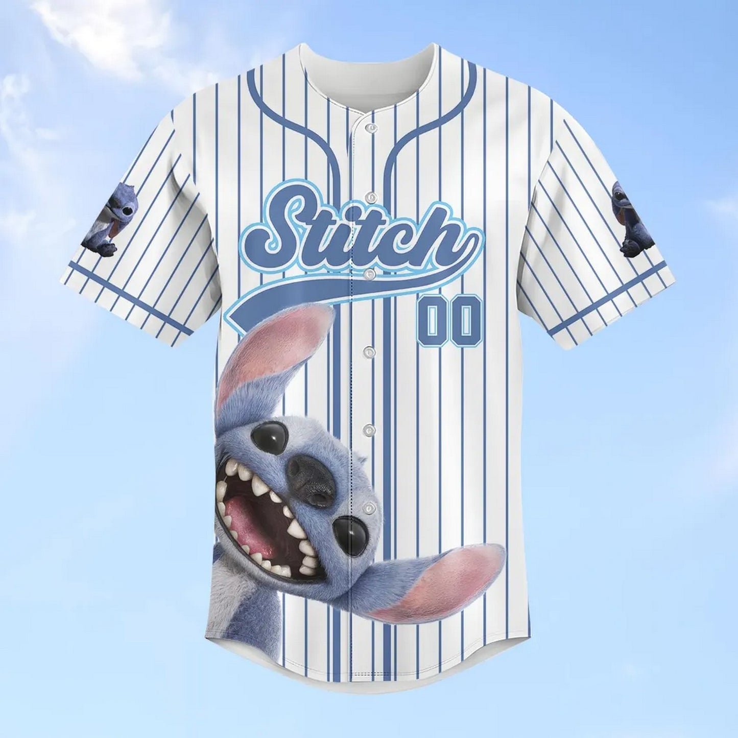 Custom Name Funny Stitch 2025 White Baseball Jersey