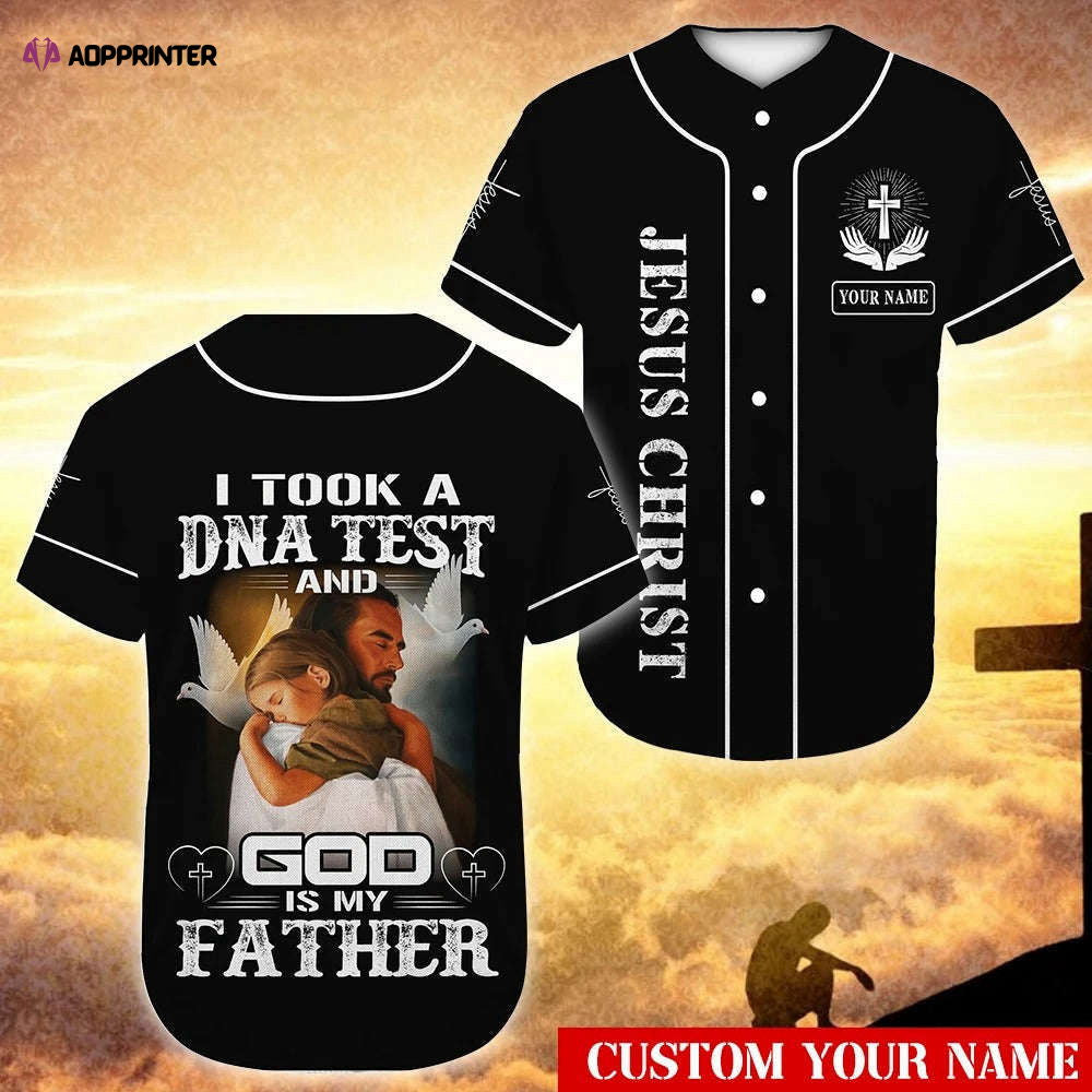 Custom name God Is My Father Baseball Jersey | Colorful | Adult Unisex | S - 5XL Full Size - Aopprinter