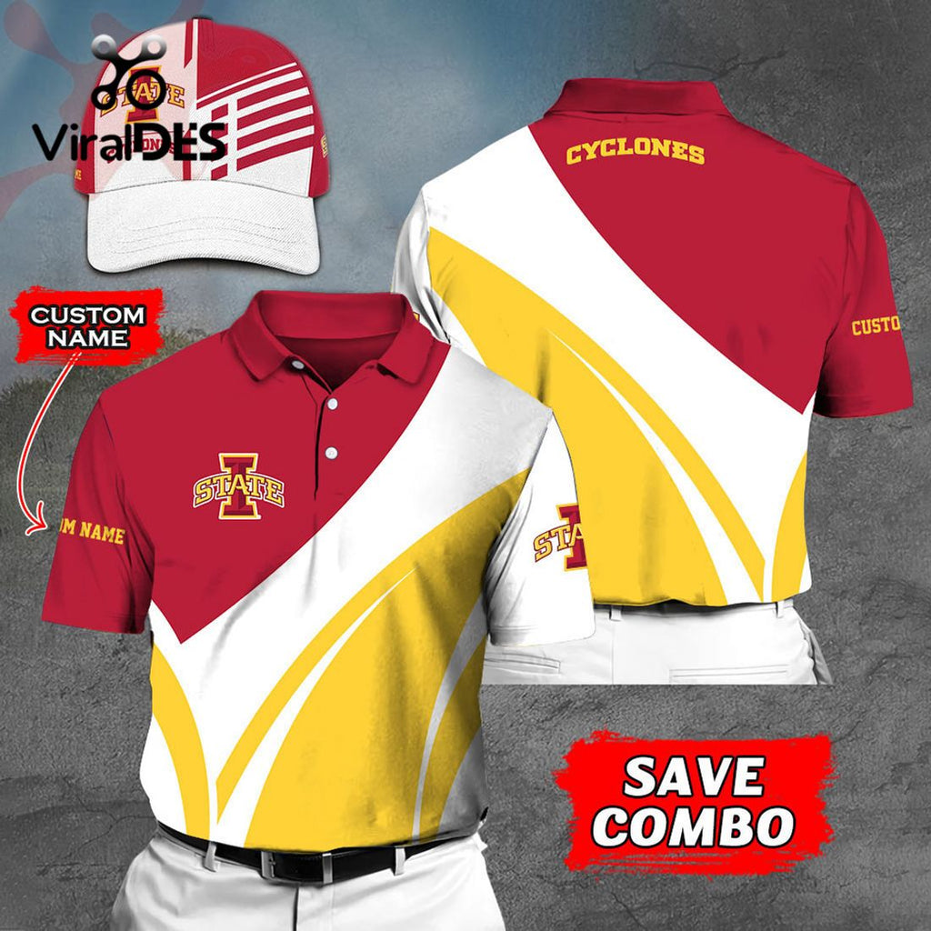 Custom Name Iowa State Cyclones Polo, Cap Limited Edition