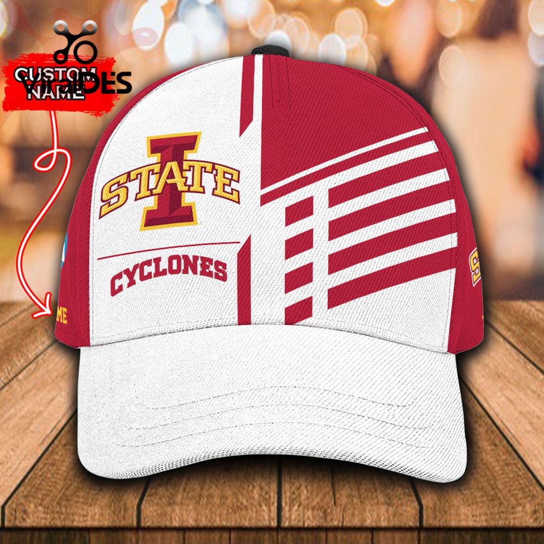 Custom Name Iowa State Cyclones Polo, Cap Limited Edition