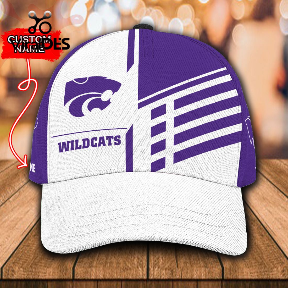 Custom Name Kansas State Wildcats Polo, Cap Limited Edition