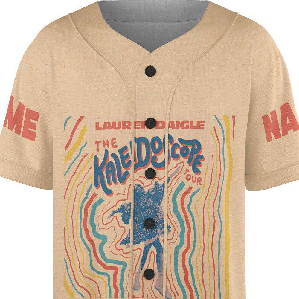 Custom Name Lauren Daigle Music Baseball Jersey, Kaleidoscore 2023 Tour Shirt - lylyprint.com