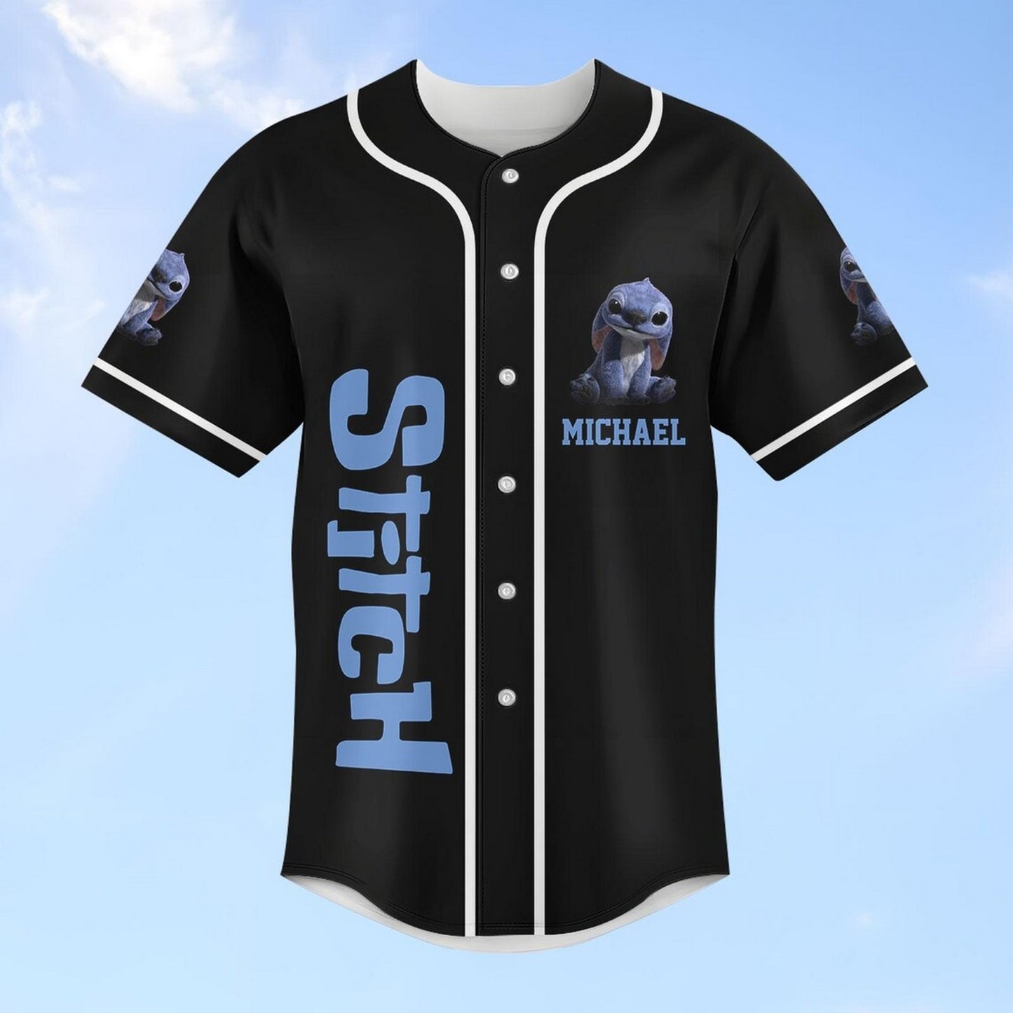 Custom Name Lilo And Stitch Live Movie 2025 Black Baseball Jersey
