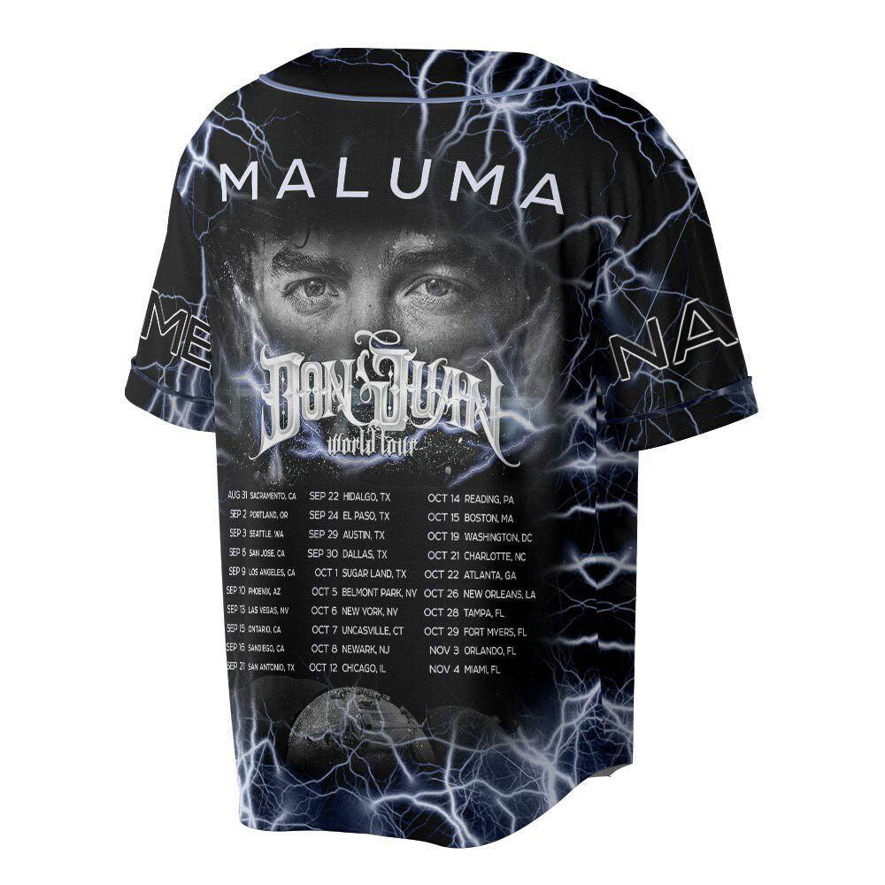 Custom Name Maluma 2023 Tour Baseball Jersey - lylyprint.com