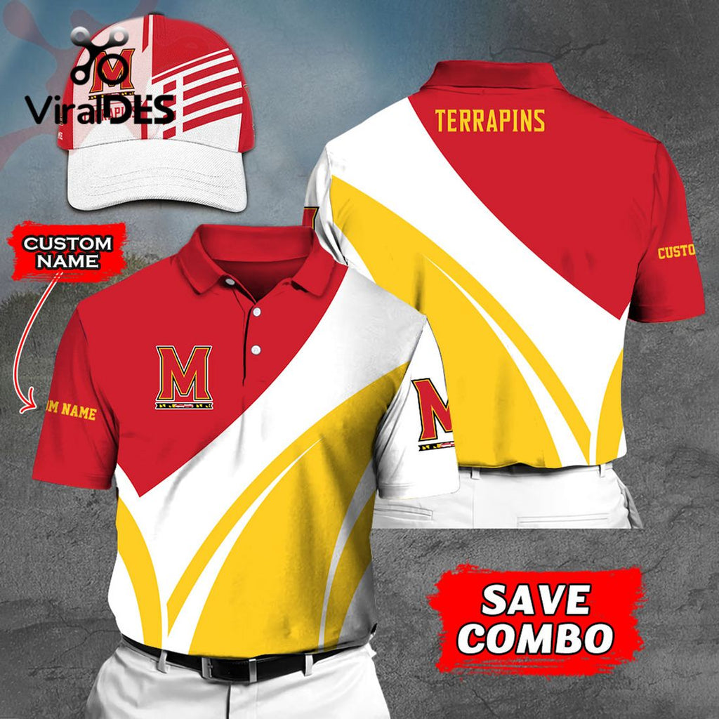 Custom Name Maryland Terrapins Polo, Cap Limited Edition