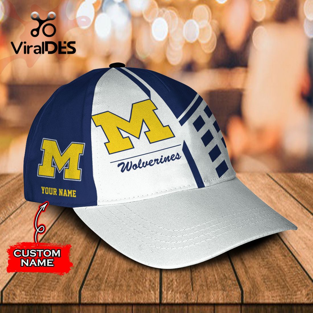 Custom Name Michigan Wolverines Polo, Cap Limited Edition