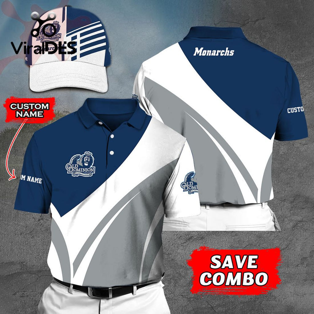 Custom Name Old Dominion Monarchs Polo, Cap Limited Edition