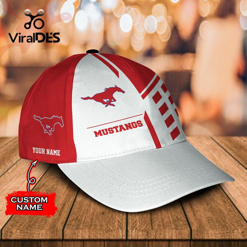 Custom Name SMU Mustangs Polo, Cap Limited Edition