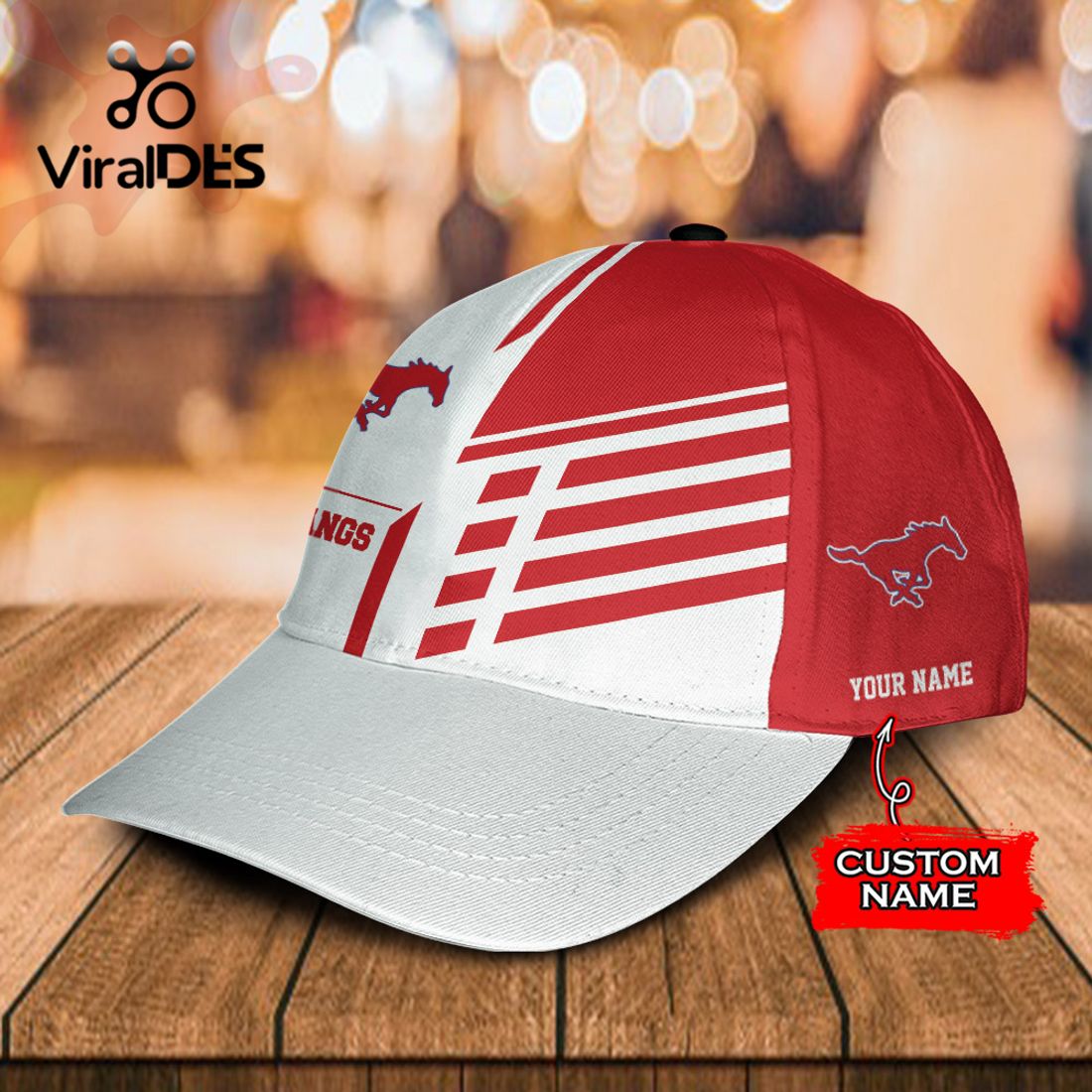 Custom Name SMU Mustangs Polo, Cap Limited Edition
