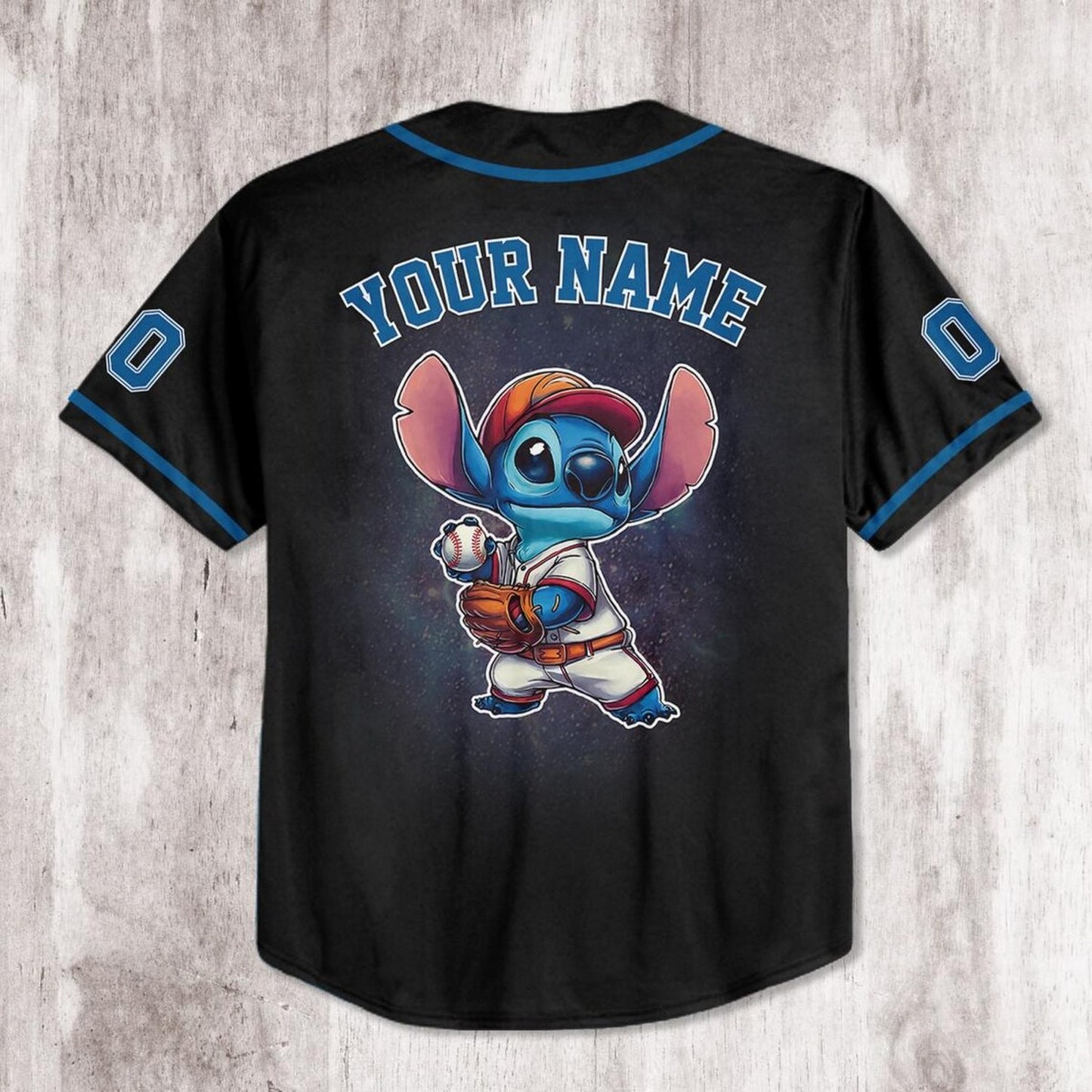 Custom Name Sporty Stitch Black Baseball Jersey