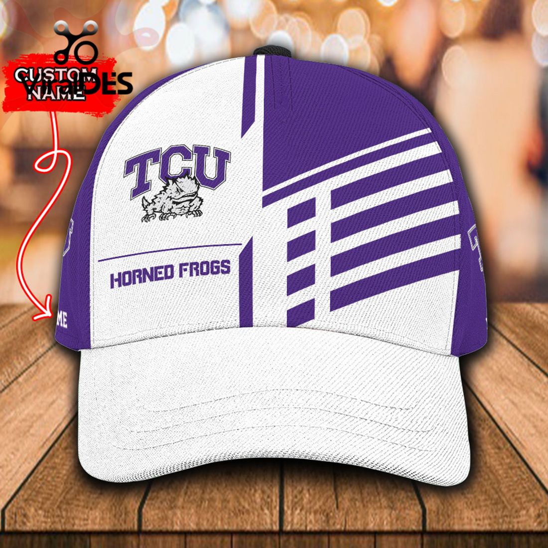 Custom Name TCU Horned Frogs Polo, Cap Limited Edition
